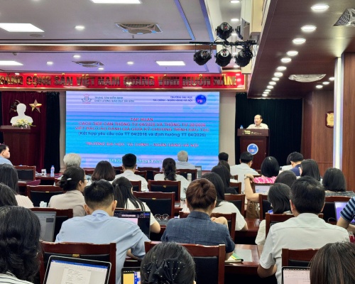 Chương trình Tập huấn: “Cách tiếp cận Thông tư 04/2025 và Thông tư 20/2026 trong xây dựng báo cáo tự đánh giá cơ sở giáo dục và chương trình đào tạo” tại Trường Đại học Tài chính - Ngân hàng Hà Nội